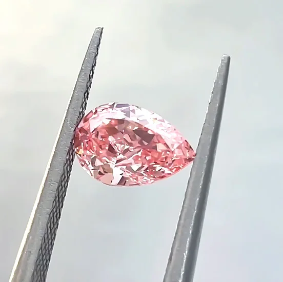 

1.19CT HPHT Lab Grown Diamond SI1 Diamonds Fancy Intense Pink Color Pear Shape Gemstone IGI Certificated Gleaming Loose Stone