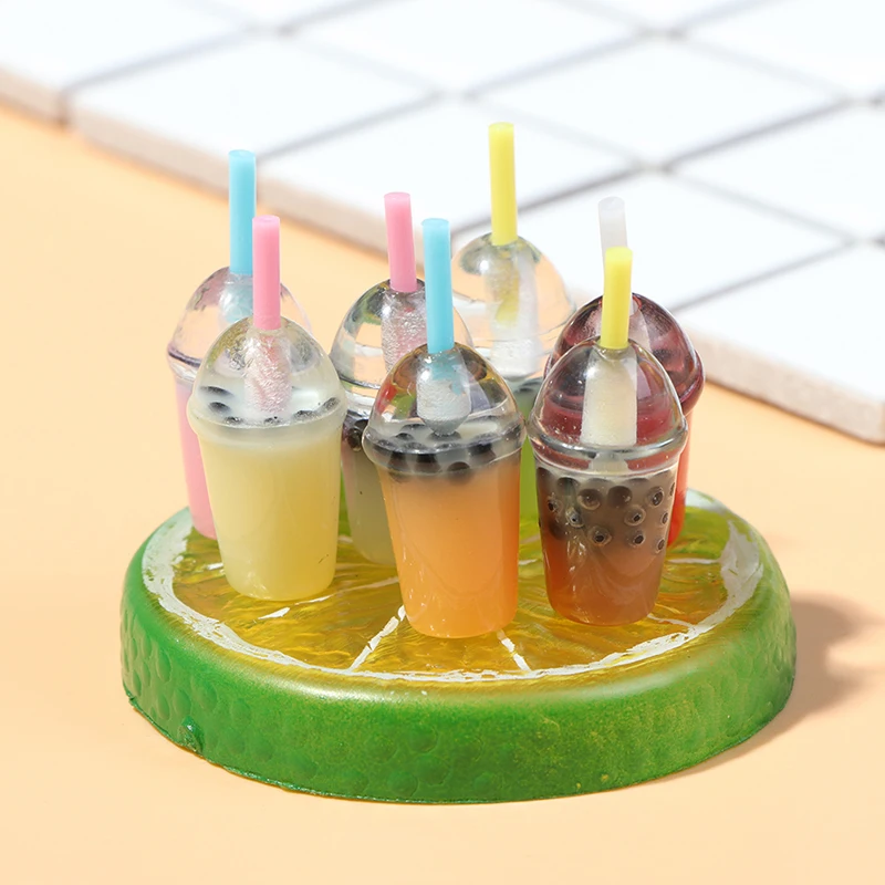 Dollhouse Miniature Ice-cream Coffee Cup Drink Model Pretend Play House Toys Mini Doll House Decor Kitchen Food Doll Accessories