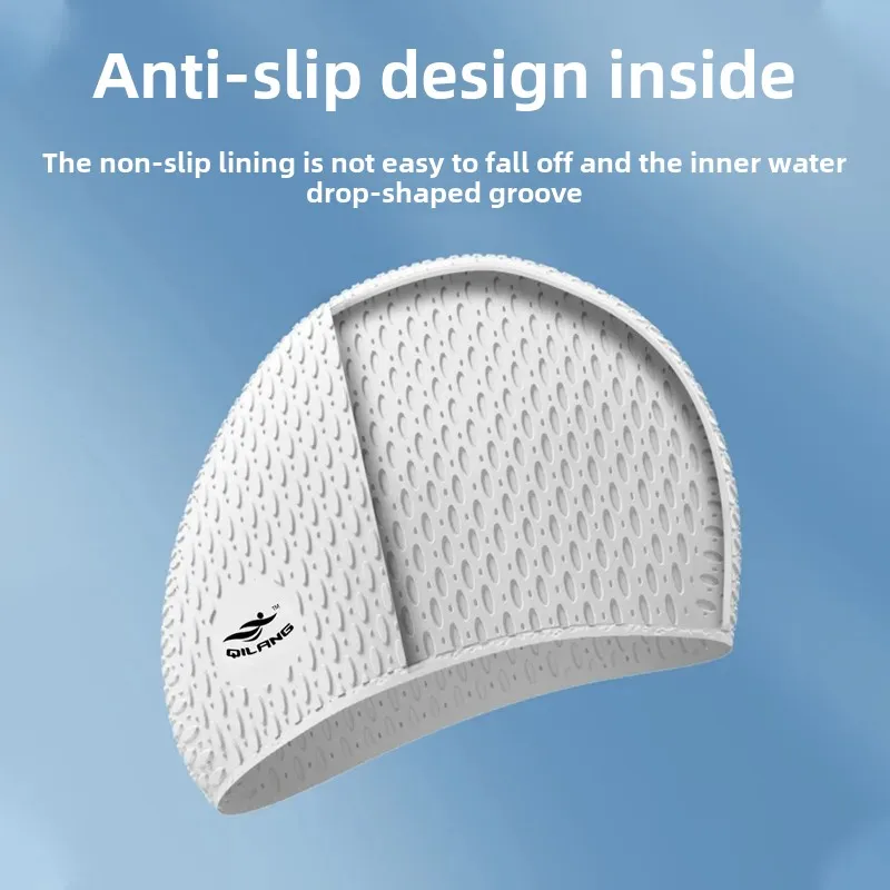 Universal Adult Silicone Swimming Cap Non-Slip Ear Protection