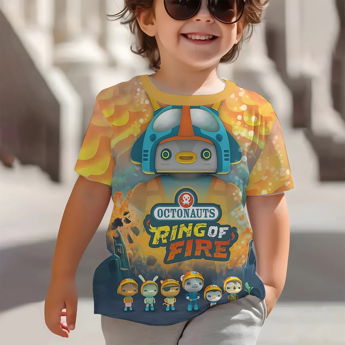 3D Print Cartoon O-octonauts Baby Clothing 5 to 14 Years Male Outdoor Clothes for Children Boy Girl Child T-Shirt Top Shirts 4