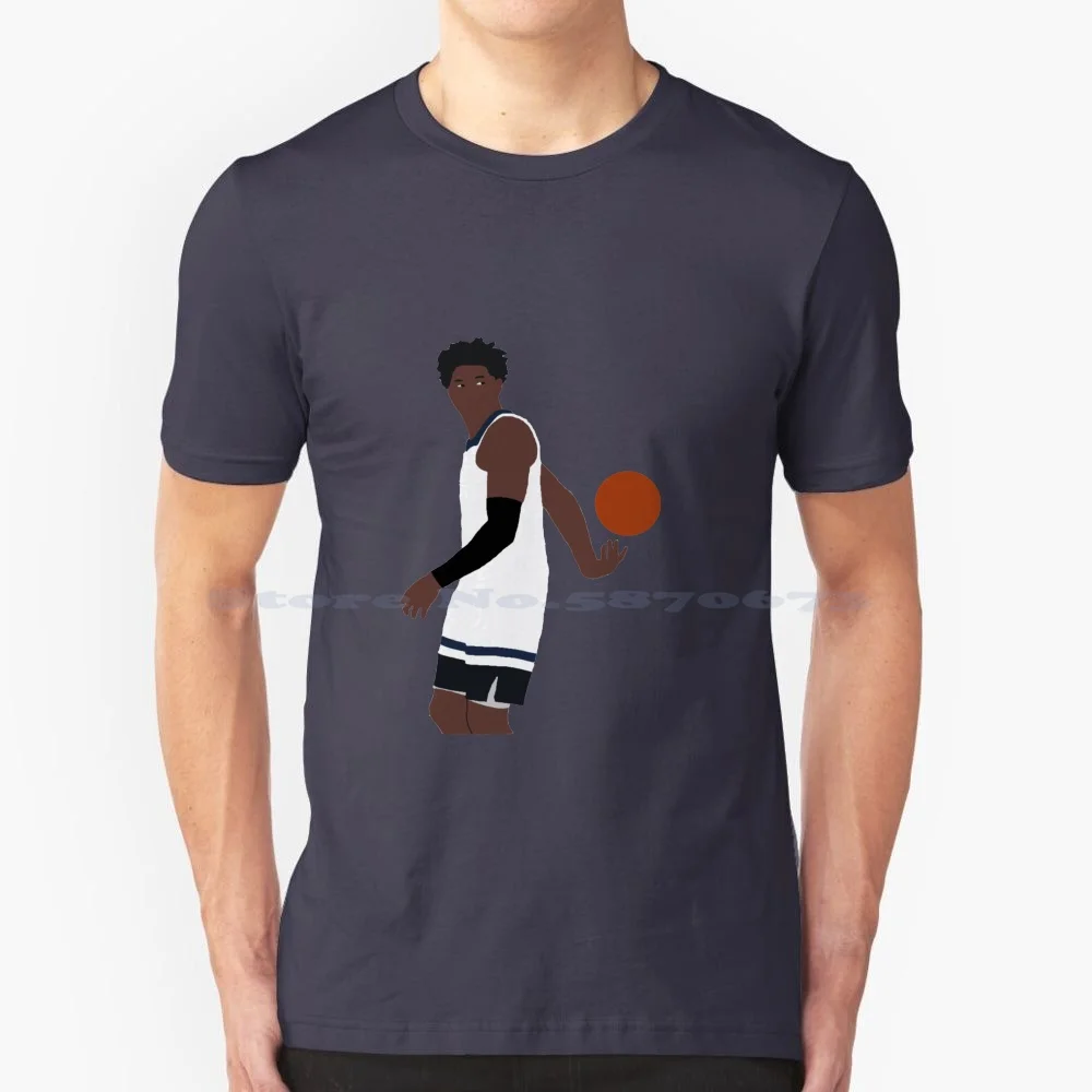 Anthony Edwards Timberwolves T Shirt 100% Cotone Tee Anthony Edwards Lamelo Ball Hornets James Wiseman Giannis Antetokounmpo
