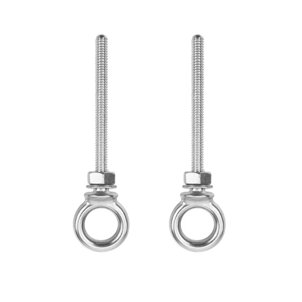 2 Pieces Stainless Steel M8 Eye Bolt Portable Heavy Duty Eyebolt Ceiling Home Decoration Screws Hanging Fasterners Accessories |