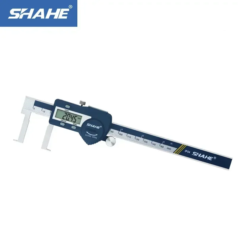 

SHAHE Digital Stainless Steel Caliper 22-150/25-200/30-300mm Electronic Inside Groove Digital Caliper With Flat Points