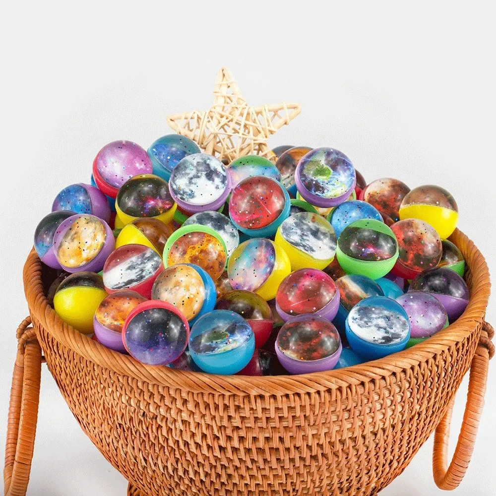 12pcs Children Bouncy Ball Toy Planet Elastic Ball Rubber Indoor And Outdoor Toys  Starry Sky Elastic Ball Juggling Jumping Ball 5