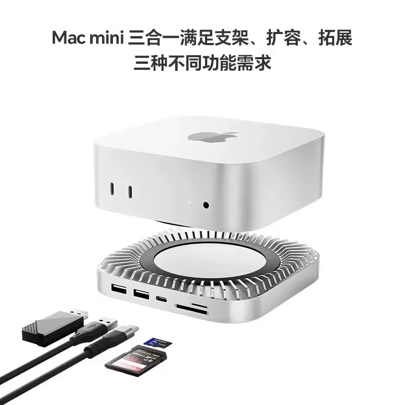 Raycue para mac mini m4 docking station expansão doca 40g suporte
