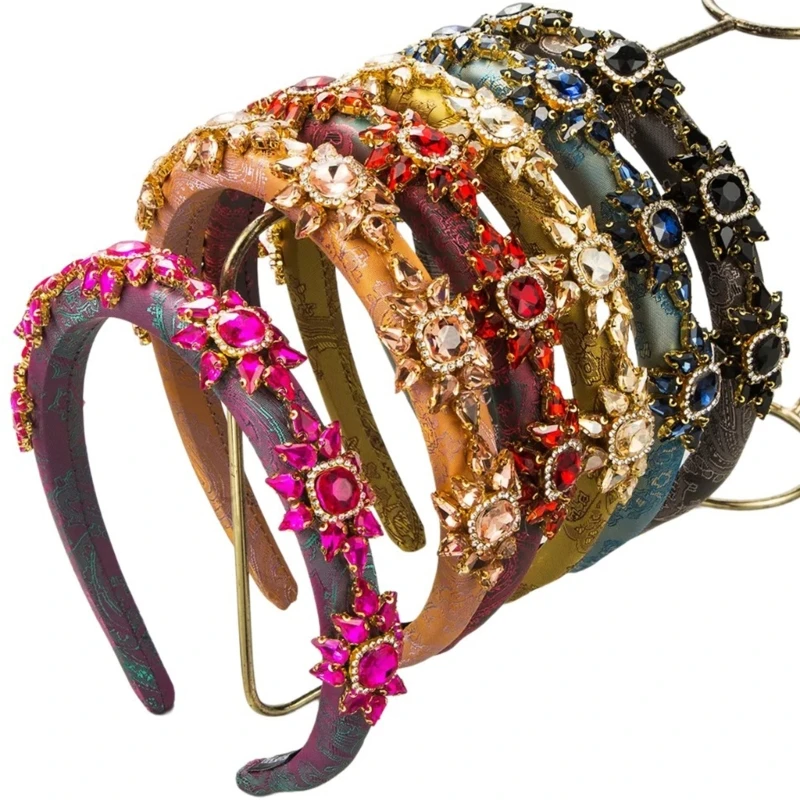 

Стразы вышивка оголовье пена цветок обруч женский инструмент для укладки волос