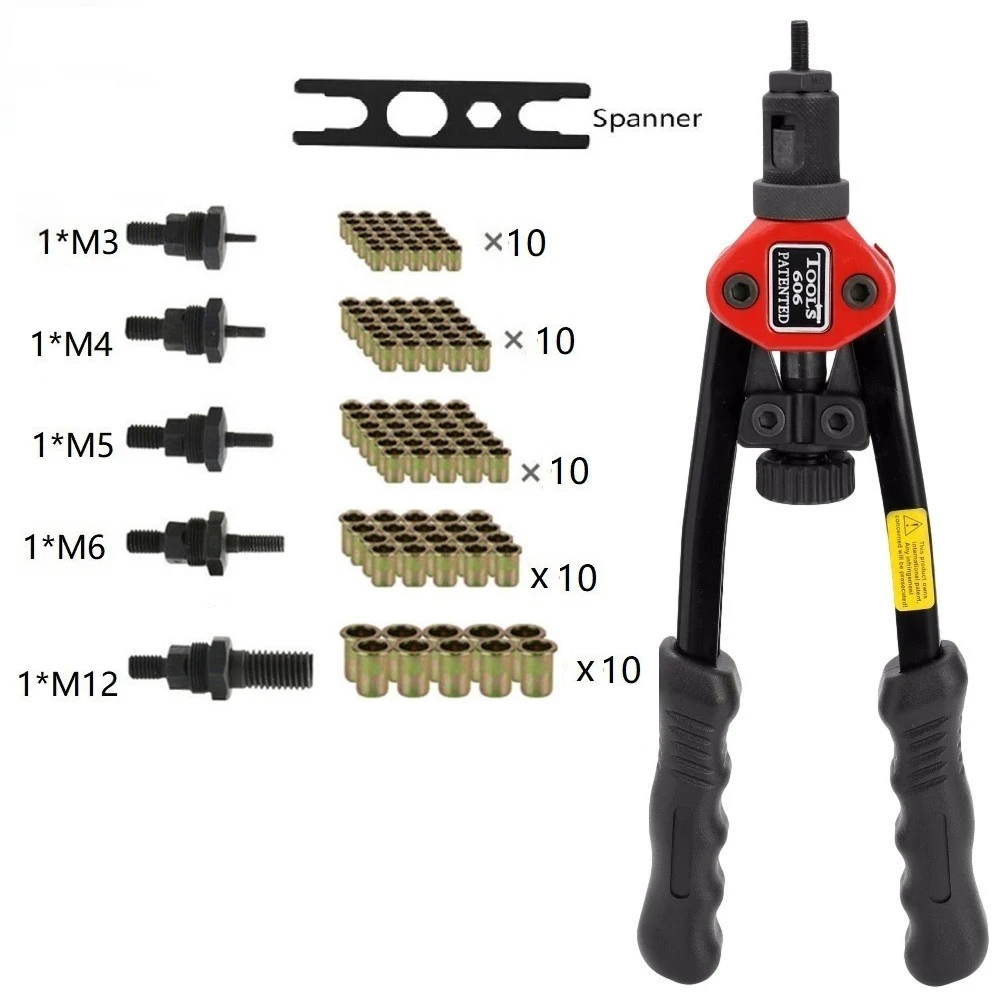 Mão Roscada Rivet Nuts Guns Rebitador de Sleeve Nuts Ferramenta Rivnut para Auto m3 m4 m5 m6 m8 Rebitador de Mão Ferramentas Manuais Rivet Bt606