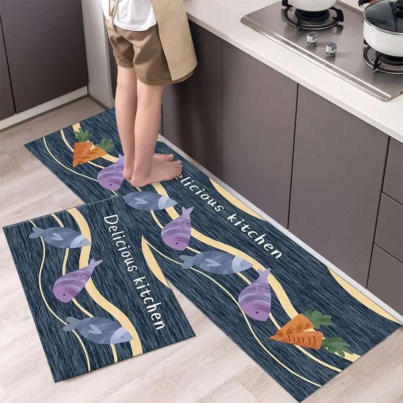 thumbnail image 1 of Alfombra de cocina de estilo nacional bohemio americano, alfombra lavable para entrada de casa, alfombra para dormitorio, alfombra para sala de estar, 1 of 5