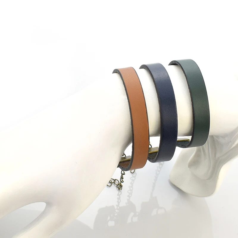 Custom Wrap Leather Bracelet Engraved Personalized Letters Text