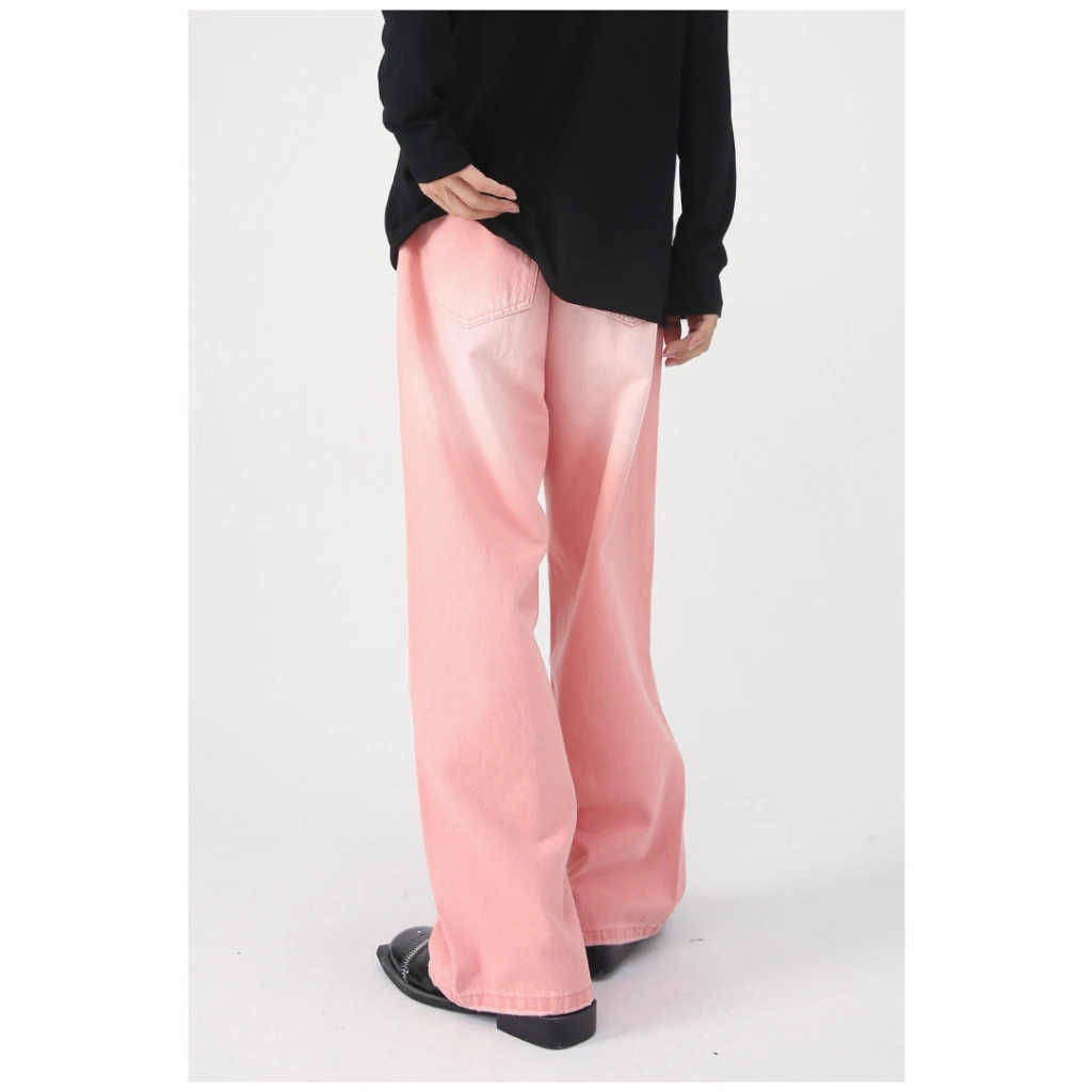 [ PRIMAXIS ]2023 New Men Fashion Straight Loose Jeans Korean Style Mid High Denim Versatile Wide Leg Trousers