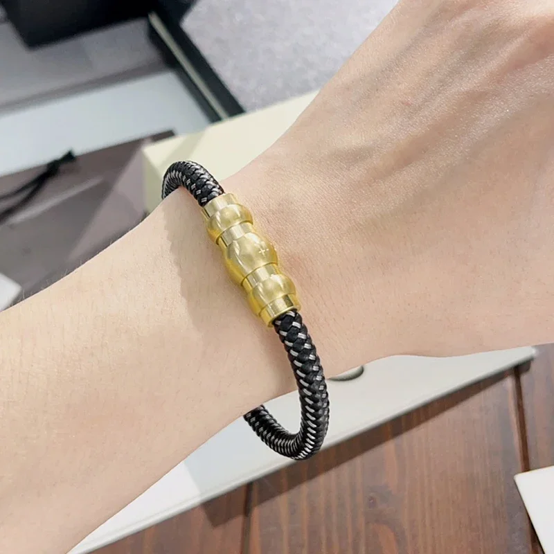 PJS 4 Colors MB Bracelet High Quality Rubber Smooth Luxury Metal Magnet Buckle Trendy And Fashionable Classic With Box Set