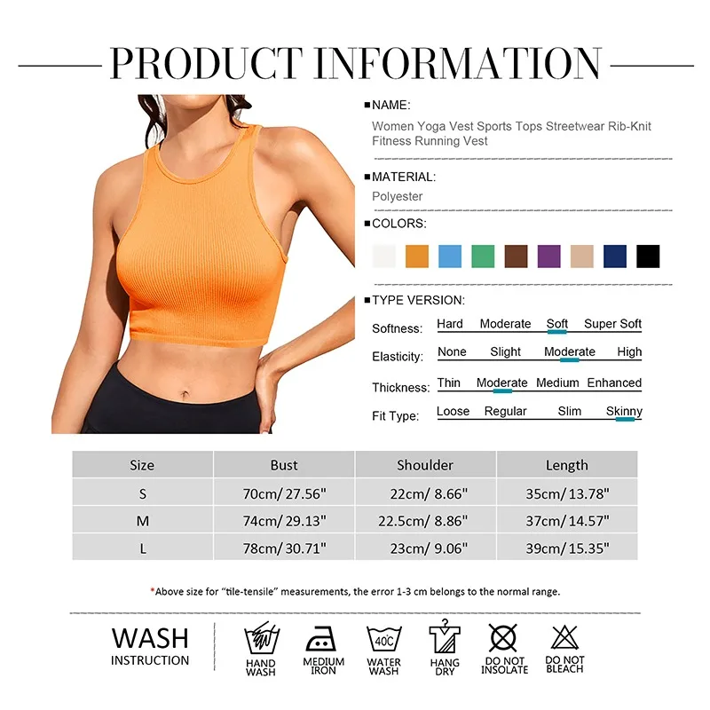 Fitness Yoga Bra Sports Crop Tops Seamless Ribbed Sports Bras Tops Knit  Paddleless Top Womens High Strength Shock Proof - AliExpress