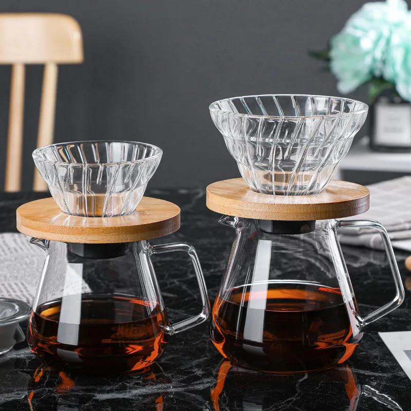 WholesaleV2V2CoffeeSetGlassCoffeePotCoffeeFilterCupCoffee