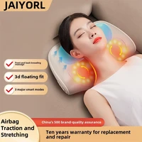 Neck Massage Pillow Airbag Traction Stretching Cervical Massager Waist Back Shoulder Shiatsu Kneaded Multifunctional Hot Compres