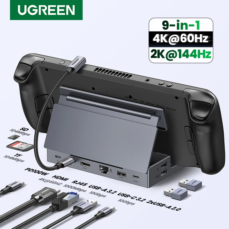 Steam Deck oled 1TB＆UGREEN 9-IN-1ハブ Amazon.com: UGREEN Steam Deck Dock 9-in-1 USB C Docking