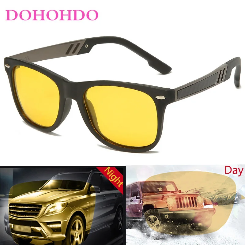 

DOHOHDO Night Vision Driving Glasses Men Women Rivet Polarized Driving Sunglasses Driver Anti-glare Goggles Gafas De Sol UV400