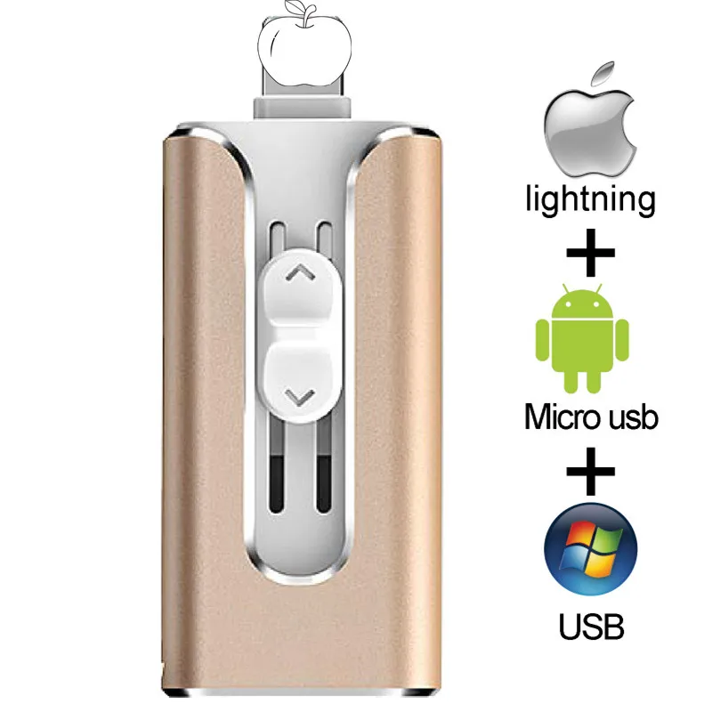 PC Pendrive, OTG USB 3.0, 3 em 1, 32GB, 64GB, 128GB