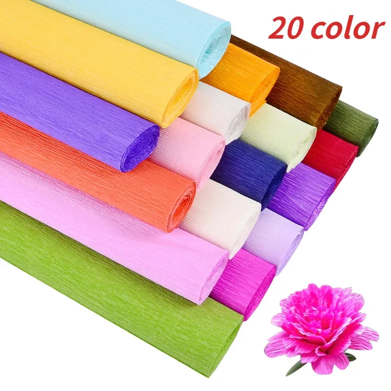 Gift Wrap 10/25/50cmx250cm Colored Crepe Paper Roll Origami