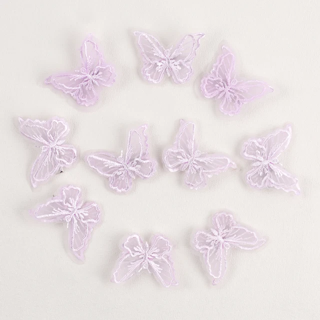 10PCS Fashion Butterfly Hair Clips for Women Girls Wedding Photography Head Clips Hairpin Hairgrips Decoration Hair Accessories purple