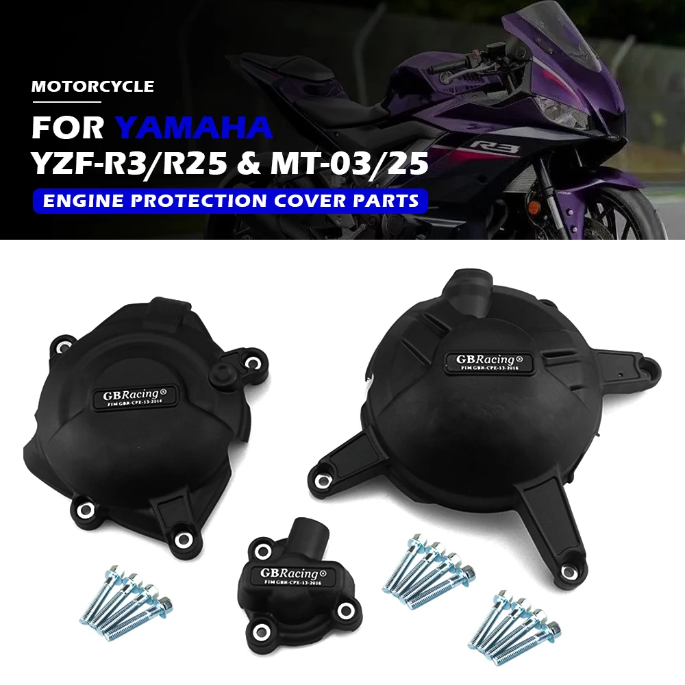 Motorcycles Engine Cover Protection Case For YAMAHA R25 YZF-R3 MT-03 2015- GB Racing Modified Accessories
