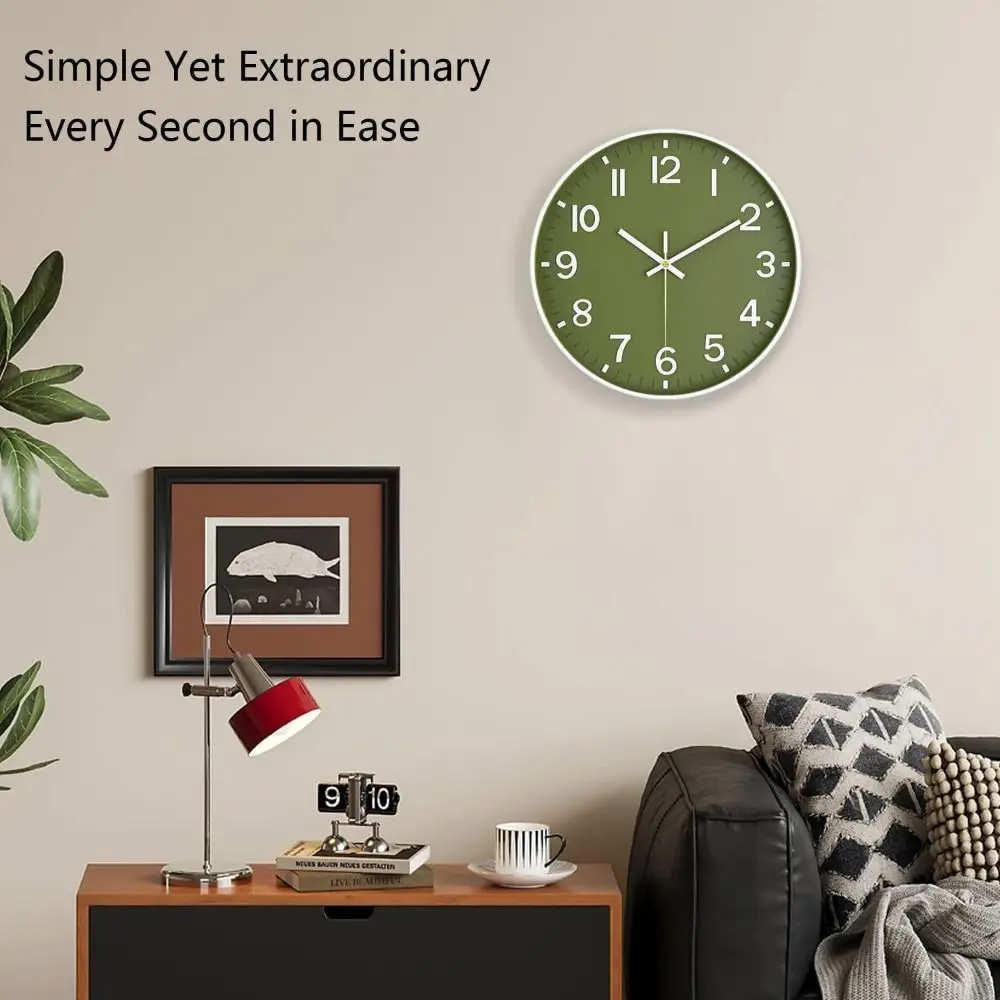 Description Picture 4 of itemHome Decoration Silent Quartz Wall Clock Plastic Round Mute Clock 30CM Diameter Decorative Ornaments Wall Clock Home