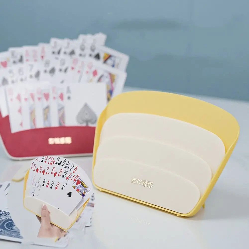 Plastic Game Card Stand Curved Design Tabletop and Game Stand Hands Free Playing Card Holder Hands-Free Poker Rack Holds Up playing card holder