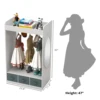 Kids Costume Organizer、 Costume Rack、Kids Armoire、Open Hanging Armoire Closet with Mirror-WHITE 4