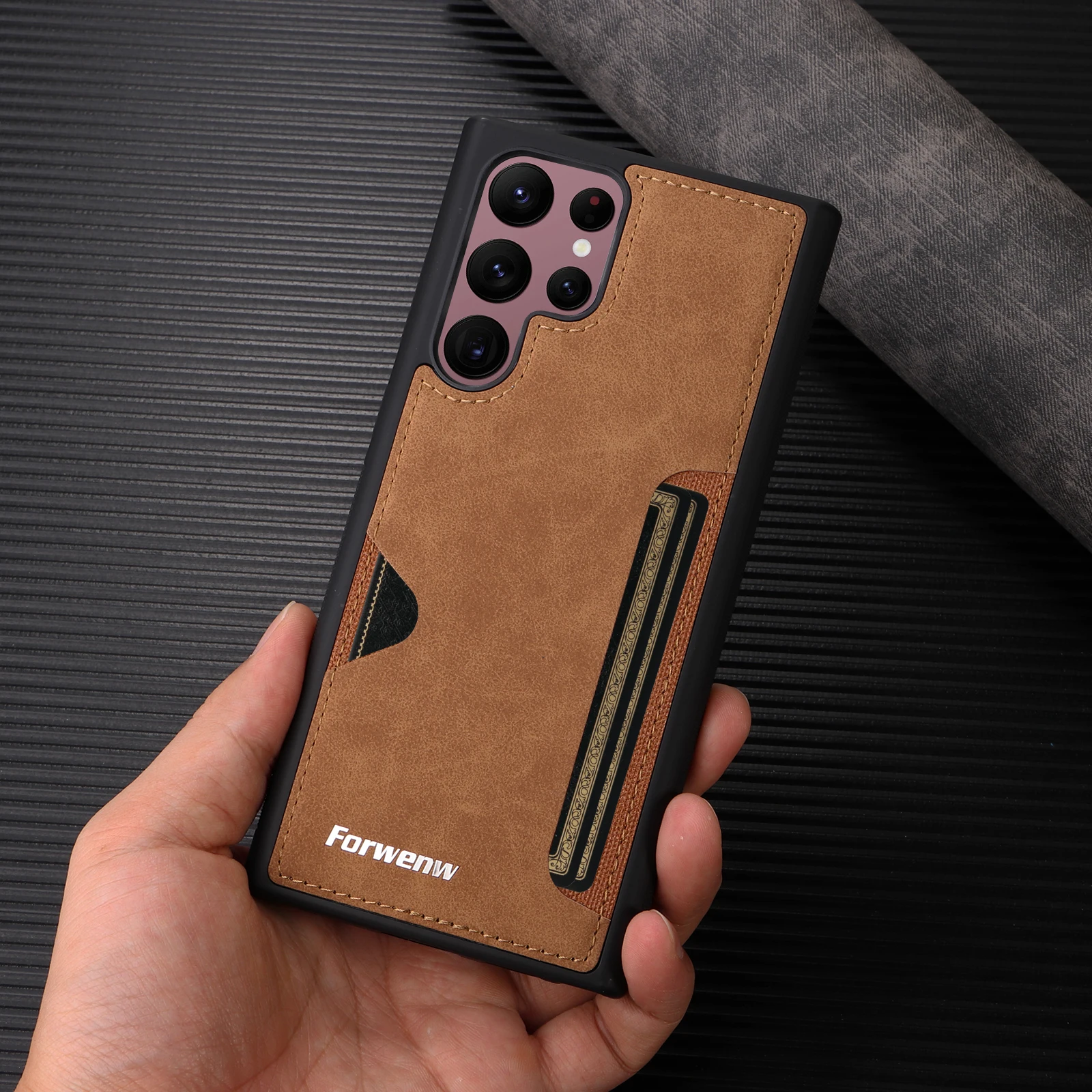 Luxury Retro Leather Phone Case with Cardholder Slot