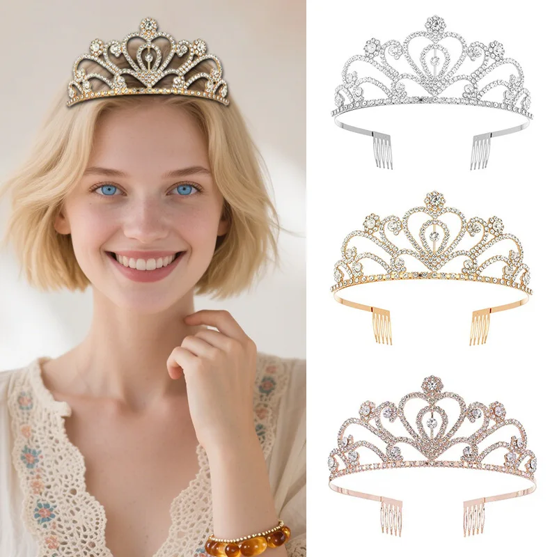 Enchanting Baroque-Style Crystal Party Crowns