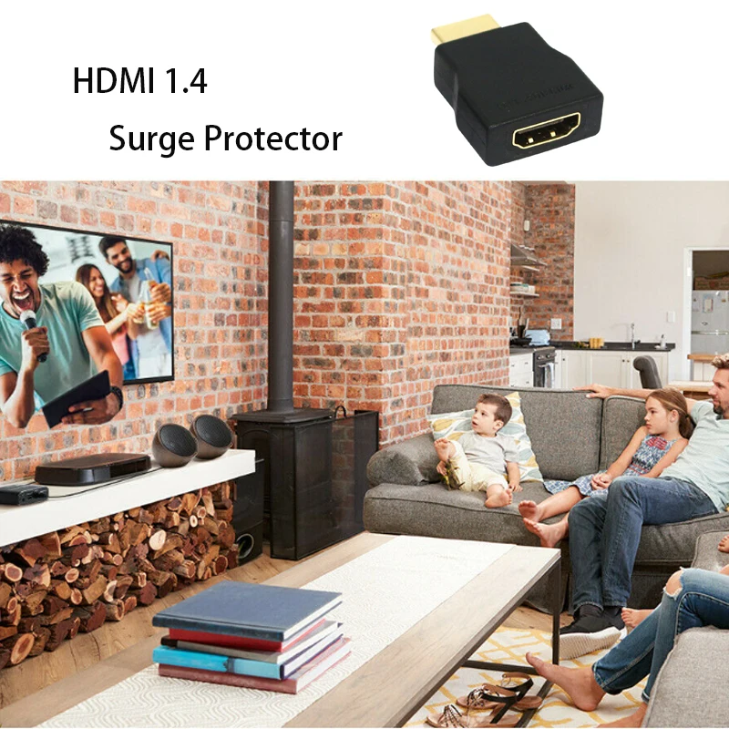 CompliantHDMI 1.4 HDCP HDMI Male to Female HDMI Surge Protector for ESD Lightning Surge TV Accessories support HDTV DVD PC