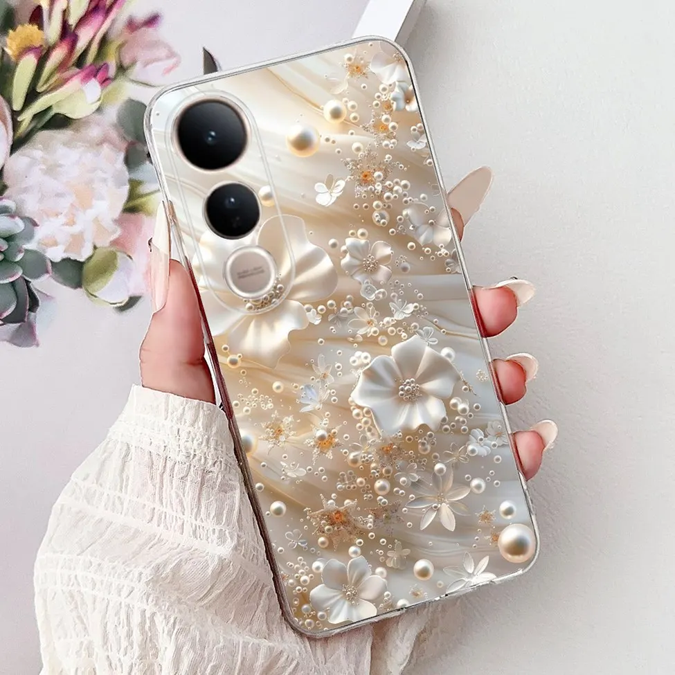 Cute Cat Luxury Fashion Floral Painted Back Cover - Stylish and Fun Phone Case