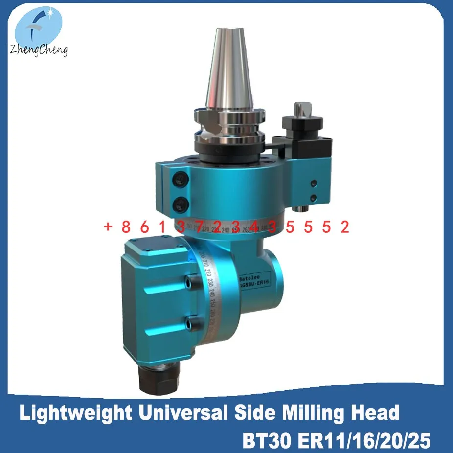 BT30 ER11/16/20/25 lightweight universal side milling head for small angle head machining centers