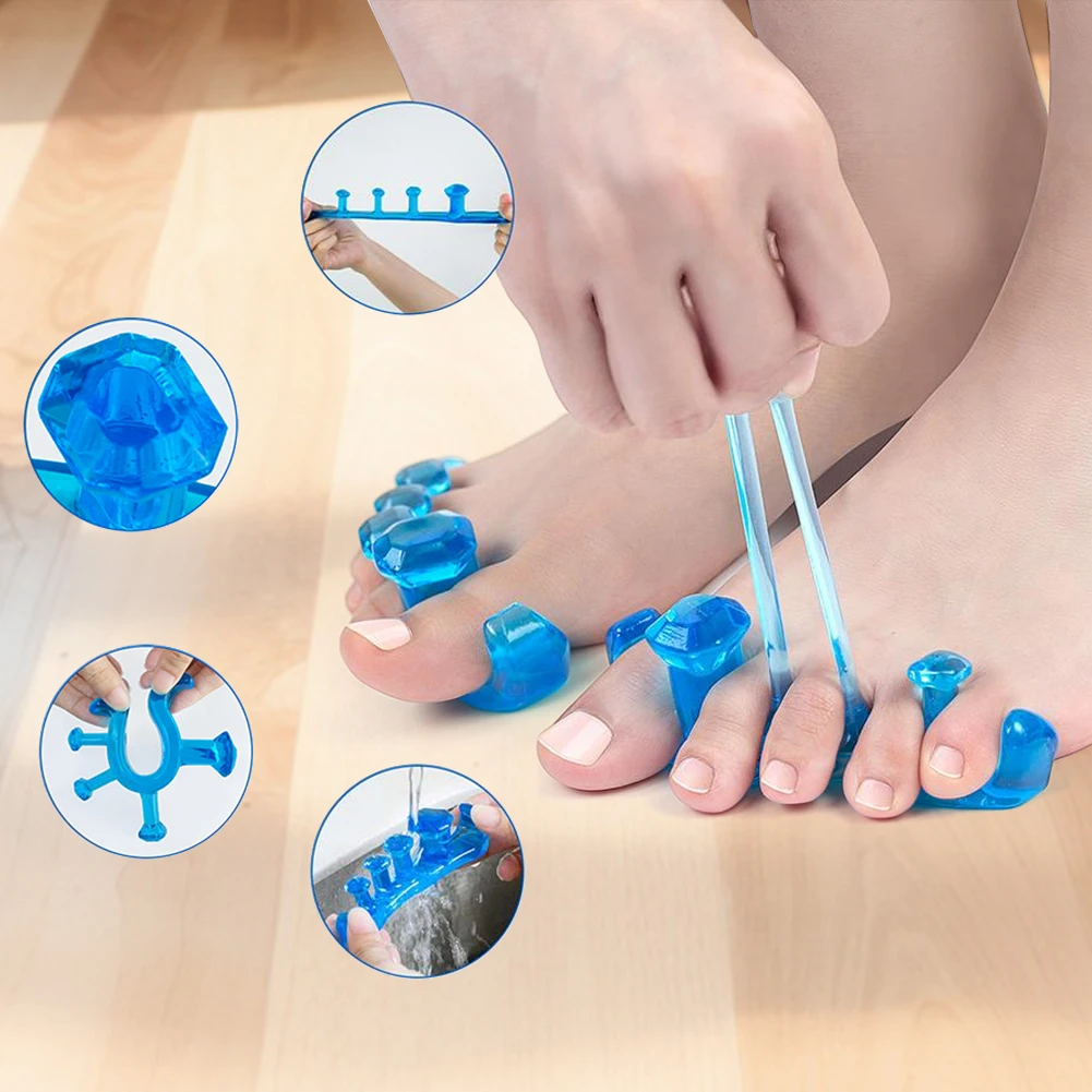 Silicone Toe Separator Toenail Divider Stress Relief Orthopedic Toe Spacer Bunion Corrector for Overlapping Hammer
