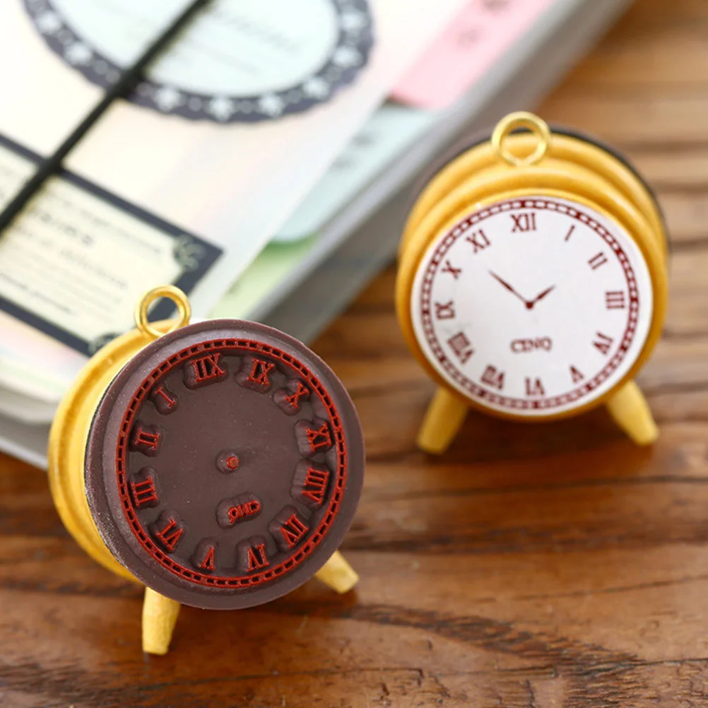 

Clock DIY Scrapbook Stamp Cards Wooden Stamps Scrapbooks Decorative for Crafts Journal