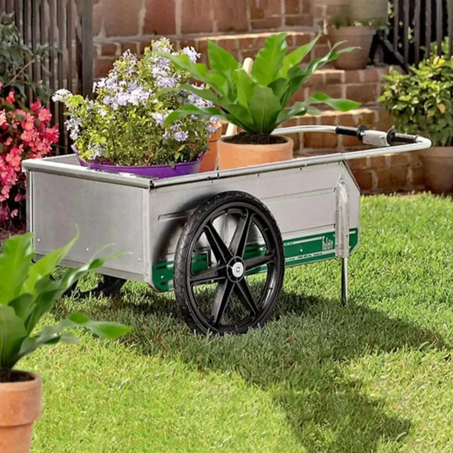 Company Foldit Do It All Portable Rust Corrosion Resisting Aluminum Folding Utility Cart with 300 Pound Capacity, Silver