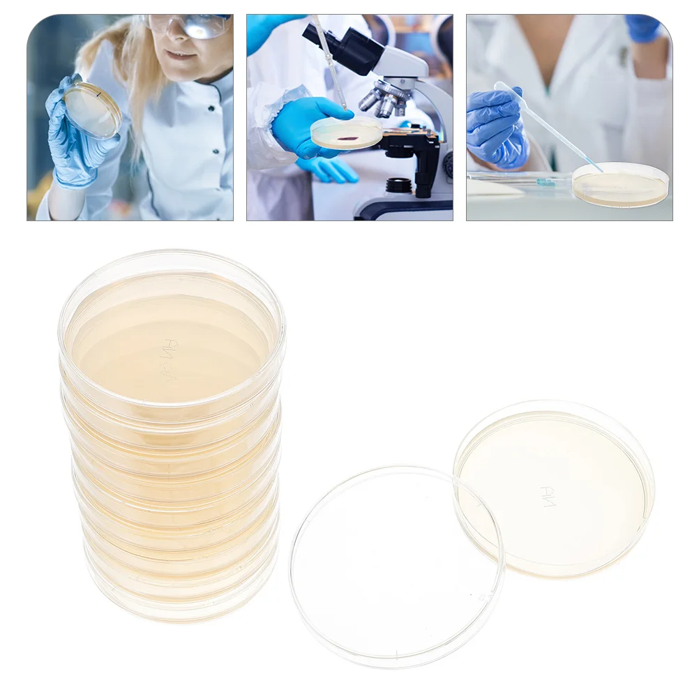 

10pcs Agar Plates Prepoured Agar Petri Dishes Science Projects Supplies