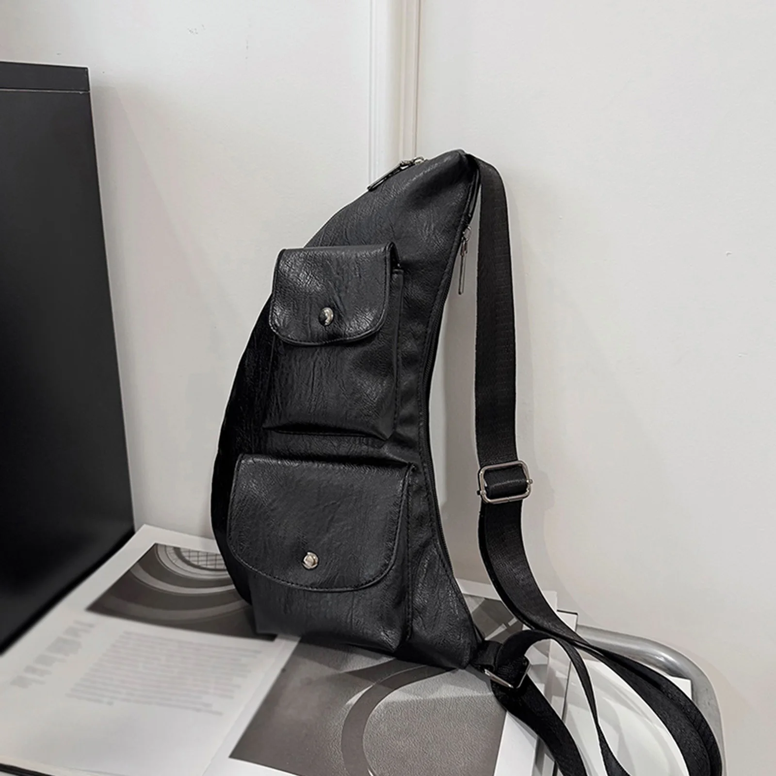 PU Leather Waist Bag with Adjustable Strap Crossbody Bags Fashion Shoulder Bags for Lady Party Outdoor Traveling Beach