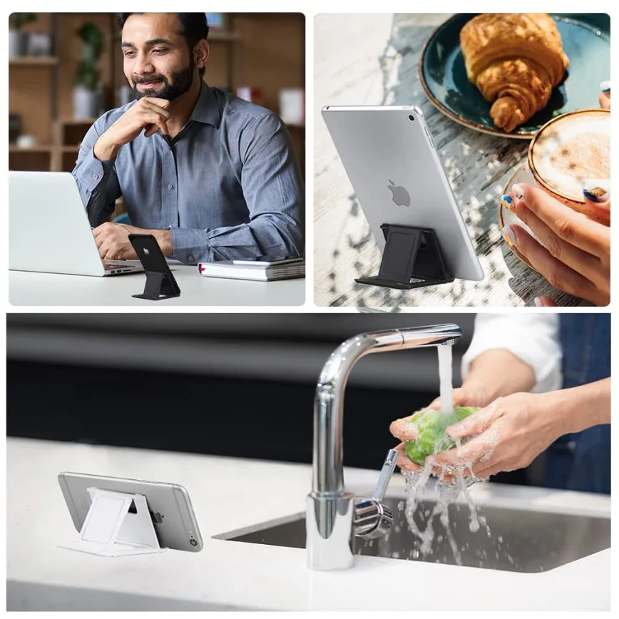 Compact Foldable Phone Stand - Universal Adjustable Desk Holder