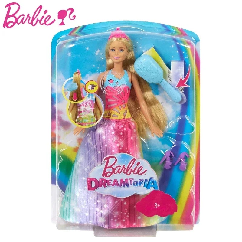 Mattel Barbie Dolls Girls' Toys Pretty Play House Toys Regali Di Compleanno Princess Toys Beautiful Princess Hair Toy For Children
