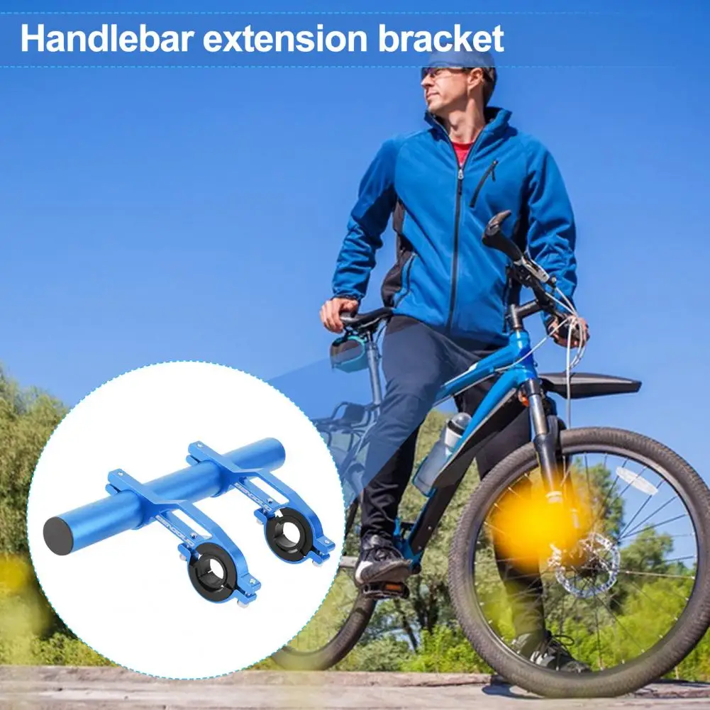 Anti-skid Gasket Secure Bike Handlebar Mount Bicycle Handlebar Extender Bracket for Bike Light Phone Code Meter Aluminum for Mtb