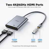 USB C to Dual HDMI-compatible Splitter Hub USB 3.0 to Dual Monitor DisplayLink Adapter 4K60Hz For Mac M1 M2 M3 Driver Required - Image 6