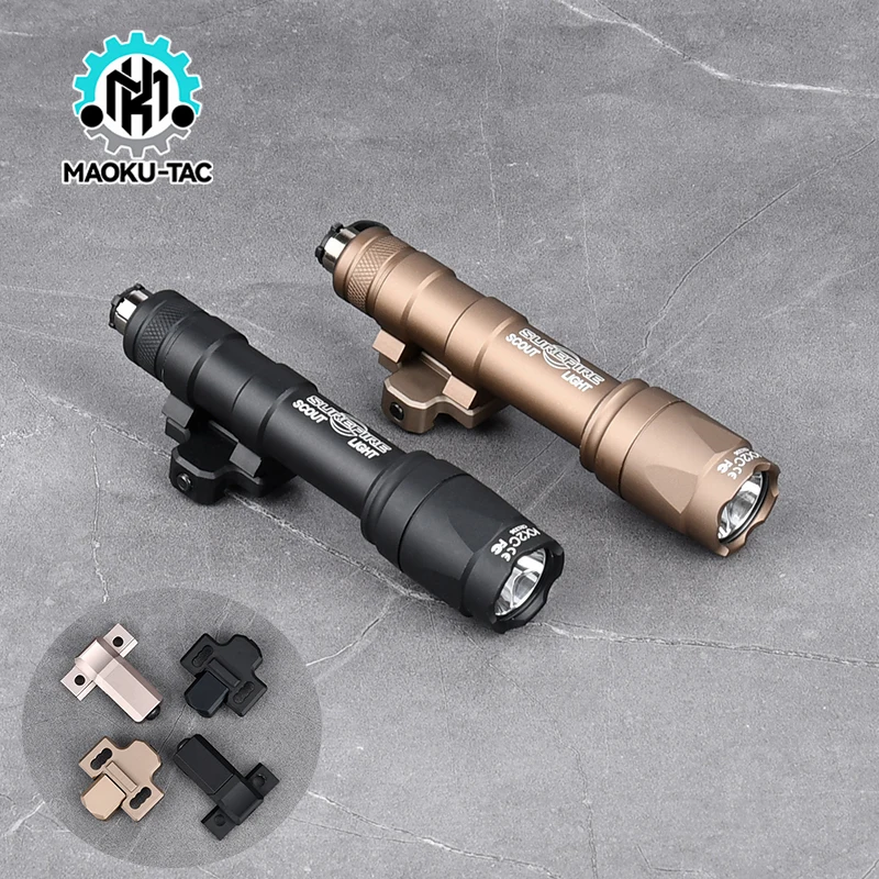 

WADSN Tactical Flashlight Metal Offset Base Fit M300 M600 Scout Light Weapon Rifle Hunting Accessories Fit Keymod Mlok Rail