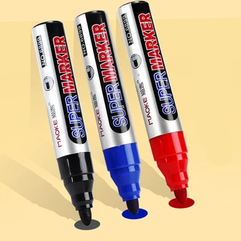 1 pz grande pennarello impermeabile 4mm punto di scrittura poster pubblicità a olio/graffiti Mark Pen nero rosso blu pennarelli a vernice