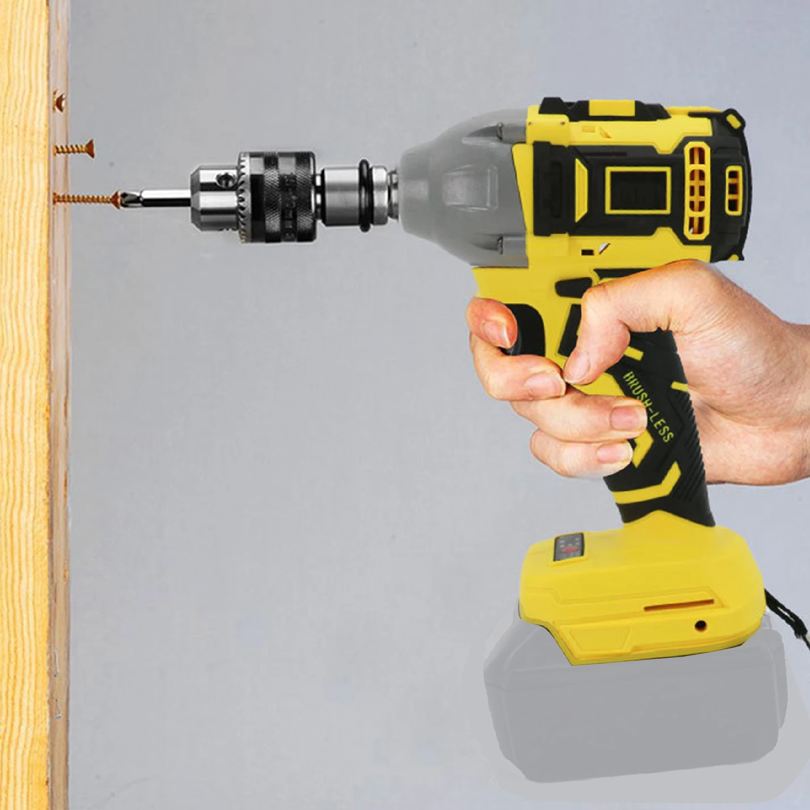 

Electric Impact Wrench 460N.m High Torque 1/2 Socket Brushless Wrench Cordless Rechargeable Power Tools For Makiita 18V Battery