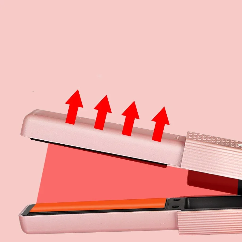 Hair Straightener Cordless Usb Hair Straightener Mini Ceramics Hair Curler 3 Constant Temperature Portable Flat Iron For Travel - Image 4