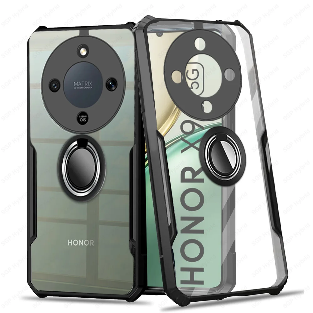 Transparent Shockproof Acrylic Ring Stand Phone Cover