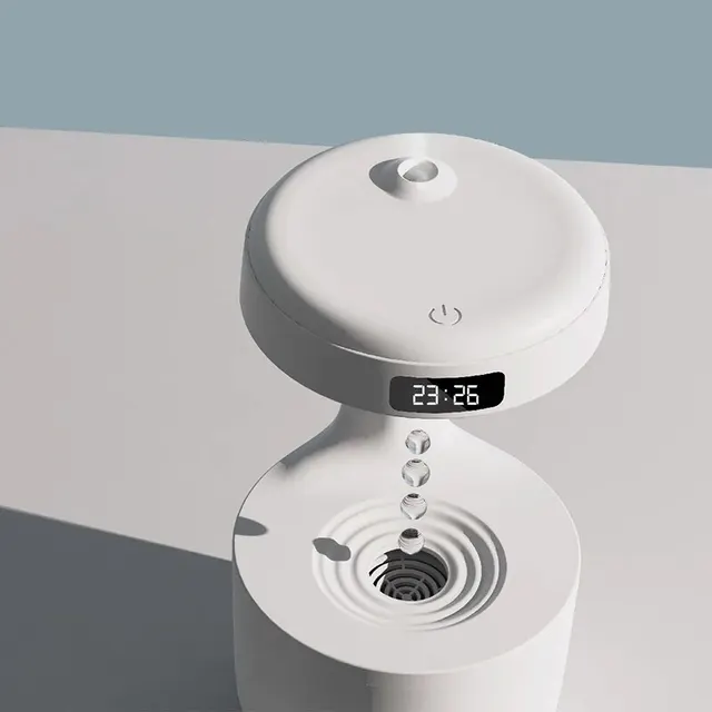 Water Droplet Air Humidifier Anti-Gravity Ultrasonic Cool Mist Maker Night Light Weightless Sprayer with LED Night Light 6