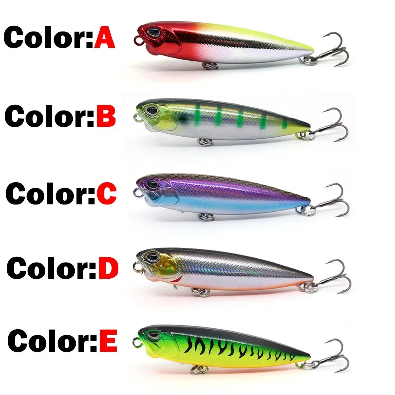 Floating Pencil Fishing Lure Top Water Dogs Hard Lures Baits Wobbler Artificial Hard Bait Fishing Tackle Pesca 1PCS 6.5cm 5.8g fishing lure