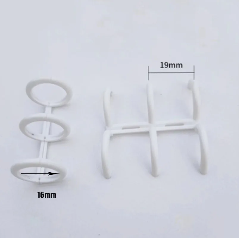 10pcs 19mm Plastic 3 Ring Binder Bookbinding Apron Quiet Book B5-9 Detachable Loose-leaf Ring Binders Notebook Mini Binder