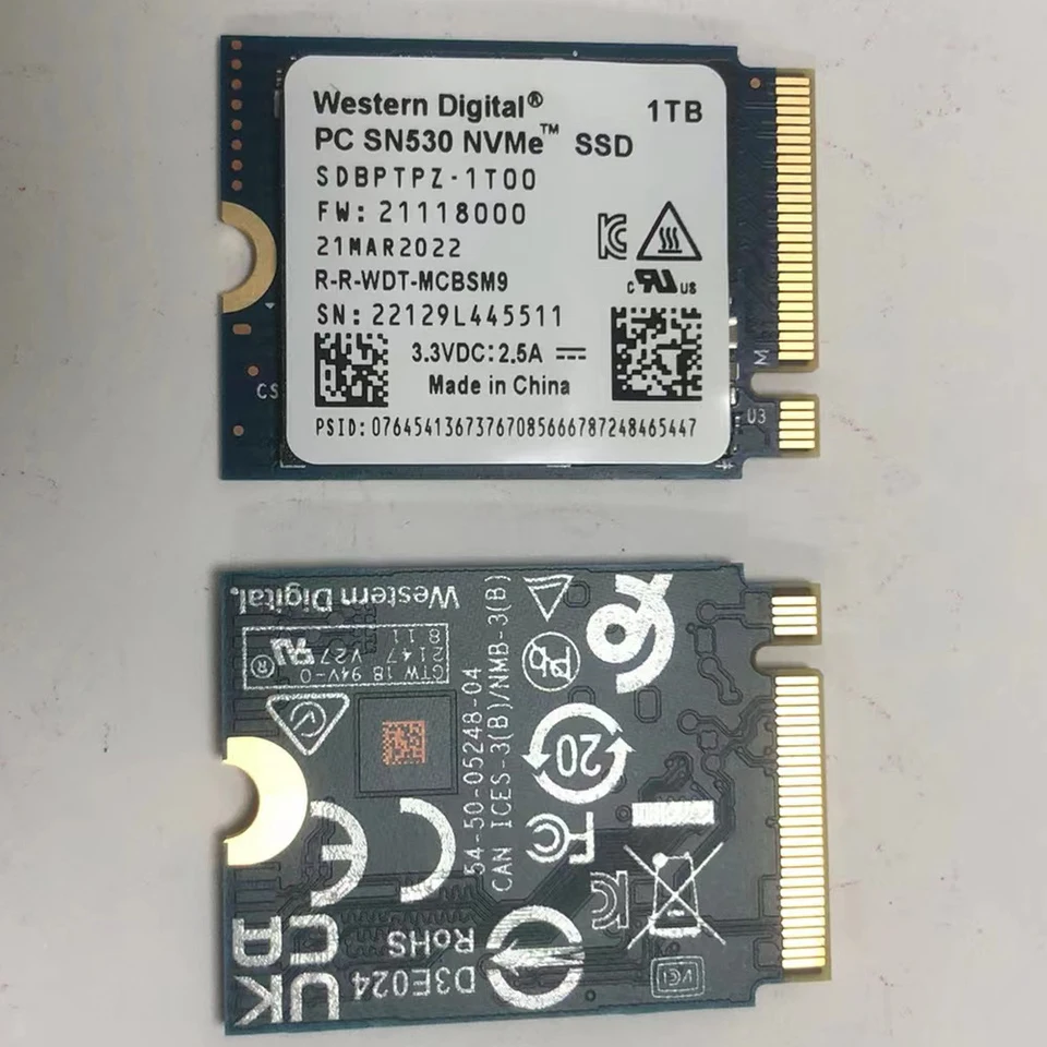 【未使用】 WD SN740 2TB SSD PCIe NVMe 2230 Western Digital WD SN740 SN530 M.2 2230 SSD 1 TB 2 TB 512 GB NVMe